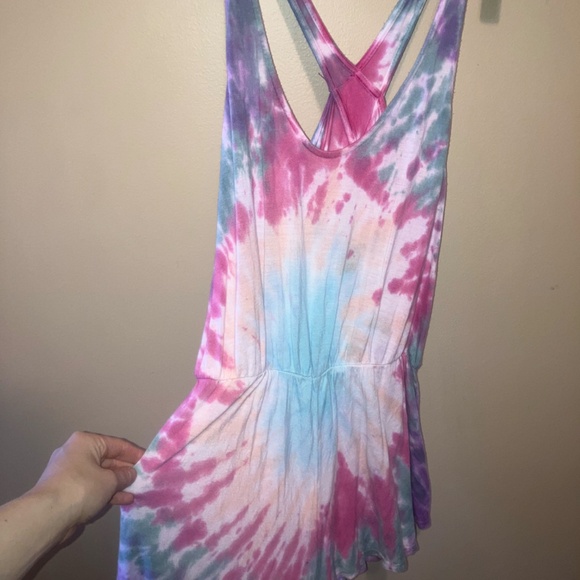 Pink Tie Dye Romper - Picture 2 of 4